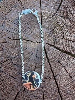 Ippolita Silver Chain Bracelet with Abstract Disc